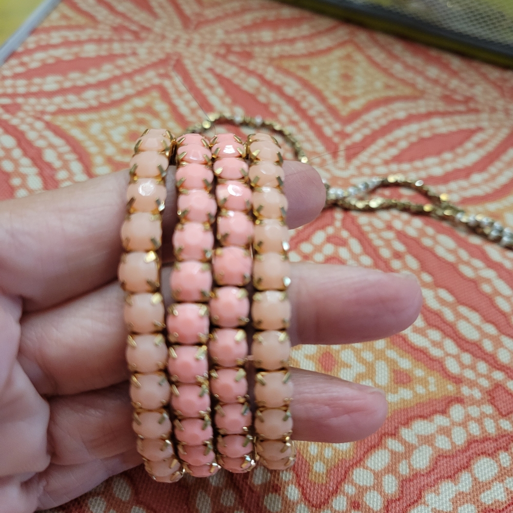 Chic Coral and Light Coral Bracelet. Please Note:  Selling 4 Of Them For 5.00